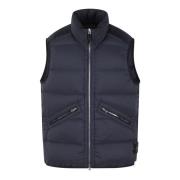 Nylon Dons Gilet Vest Stone Island , Blue , Heren