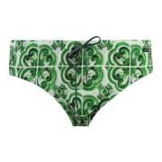 Majolica Print Bikini Hipster Dolce & Gabbana , Multicolor , Heren