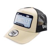 Beige Los Angeles Plate Trucker Cap New Era , Beige , Heren