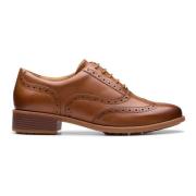 Klassieke veterschoen - bruin Clarks , Brown , Dames