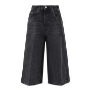 Zwarte Denim Jeans met Logodetail Haikure , Black , Dames