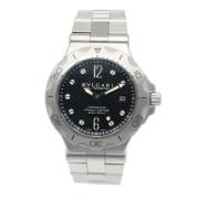 Pre-owned Stainless Steel watches Bvlgari Vintage , Black , Heren