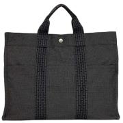 Pre-owned Canvas totes Hermès Vintage , Gray , Dames