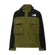 Groene Twee-Tinten Windbestendige Jas The North Face , Green , Heren