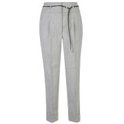 Lichtgrijze Taps Toelopende Broek Peserico , Gray , Dames