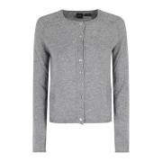 Zachte Cardigan voor Stijlvolle Look Pinko , Gray , Dames