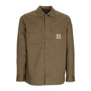 Lange Mouw Twill Overhemd met Knoopsluiting Carhartt Wip , Brown , Her...