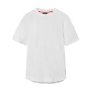 Korte mouw T-shirt Bright White Napapijri , White , Heren