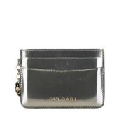 Pre-owned Leather wallets Bvlgari Vintage , Gray , Dames