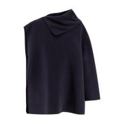 Asymmetrische Compacte Stof Cape Fabiana Filippi , Blue , Dames