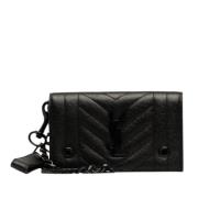 Pre-owned Leather crossbody-bags Yves Saint Laurent Vintage , Black , ...