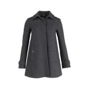 Pre-owned Wool outerwear Burberry Vintage , Gray , Dames