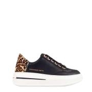 Lancaster Gate Zwarte Leren Sneakers Alexander Smith , Black , Dames