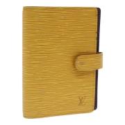 Pre-owned Leather wallets Louis Vuitton Vintage , Yellow , Dames