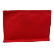 Pre-owned Cotton pouches Hermès Vintage , Red , Dames