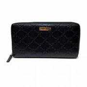 Pre-owned Leather wallets Gucci Vintage , Black , Dames