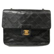 Pre-owned Leather chanel-bags Chanel Vintage , Black , Dames