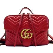 Pre-owned Leather gucci-bags Gucci Vintage , Red , Dames