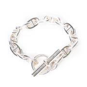 Pre-owned Stainless Steel bracelets Hermès Vintage , Gray , Dames