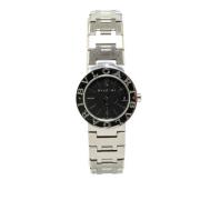 Pre-owned Stainless Steel watches Bvlgari Vintage , Black , Dames