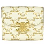 Pre-owned Coated canvas wallets Celine Vintage , White , Dames