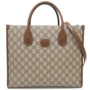 Pre-owned Fabric gucci-bags Gucci Vintage , Beige , Dames