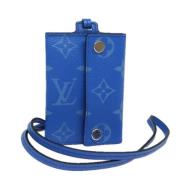 Pre-owned Canvas wallets Louis Vuitton Vintage , Blue , Dames