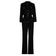 Elegante Jumpsuit met Recht Been Caroline Biss , Black , Dames