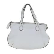 Pre-owned Leather handbags Loewe Pre-owned , White , Dames