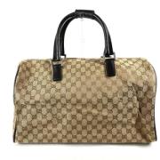 Pre-owned Canvas gucci-bags Gucci Vintage , Beige , Dames