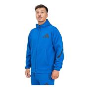 Blauwe Z.n.e. sweatshirt met rits Adidas , Blue , Heren