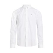 Stretch Slim Poplin Overhemd Calvin Klein , White , Heren