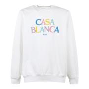 Chenille Logo Sweatshirt Casablanca , White , Heren