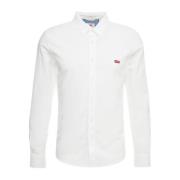 Batterij Slim Fit Heren Overhemd Levi's , White , Heren