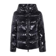 Zwarte Glanzende Donsjas Herno , Black , Dames