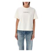 Gedrukt T-shirt met Grafische Print Emporio Armani , White , Dames