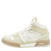 Pre-owned Leather sneakers Fendi Vintage , White , Dames