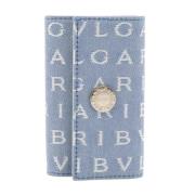 Pre-owned Canvas key-holders Bvlgari Vintage , Blue , Unisex