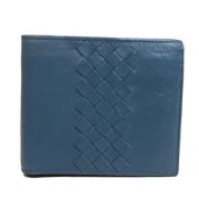 Pre-owned Leather wallets Bottega Veneta Vintage , Blue , Dames