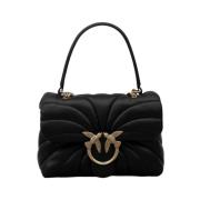 Stijlvolle Leren Tas voor Vrouwen Pinko , Black , Dames