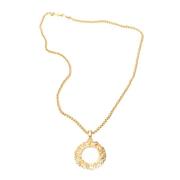 Pre-owned Stainless Steel necklaces Chanel Vintage , Yellow , Dames