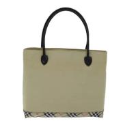 Pre-owned Fabric totes Burberry Vintage , Beige , Dames