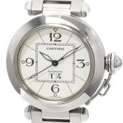 Pre-owned Metal watches Cartier Vintage , White , Heren