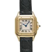 Pre-owned Leather watches Cartier Vintage , White , Dames