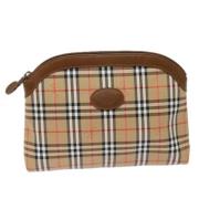 Pre-owned Canvas clutches Burberry Vintage , Beige , Dames