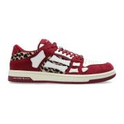 Sneakers Leopard Skel Top Amiri , Red , Dames