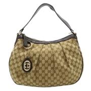 Pre-owned Canvas gucci-bags Gucci Vintage , Beige , Dames