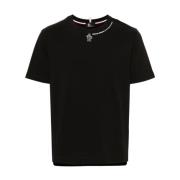 Logo Print Crew Neck T-shirt Moncler , Black , Heren