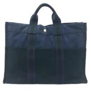 Pre-owned Canvas hermes-bags Hermès Vintage , Blue , Dames