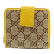 Pre-owned Canvas wallets Gucci Vintage , Brown , Dames